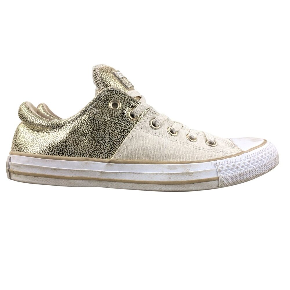Converse Women's Size 9.5 Chuck Taylor All Star Madison Low Cream Gold Sneakers